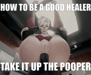 MERCY FROM OVERWATCH TAKES BBC UP HER POOPER