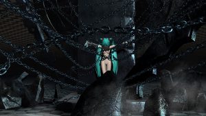 Nude Hatsune Miku chained Black Rock Shooter Project Diva