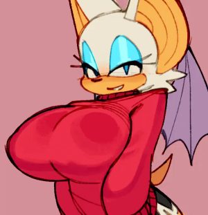 Rouge the Bat tits gif by Wamudraws